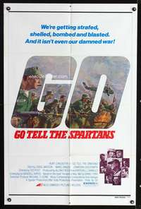 h376 GO TELL THE SPARTANS one-sheet movie poster '78 Burt Lancaster in Vietnam!