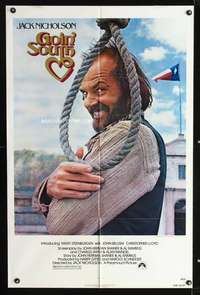 h378 GOIN' SOUTH one-sheet movie poster '78 great Jack Nicholson image!