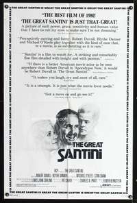 h384 GREAT SANTINI reviews one-sheet movie poster '79 Robert Duvall, Blythe Danner
