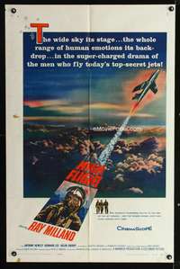 h409 HIGH FLIGHT one-sheet movie poster '57 Ray Milland, military fighter pilots!