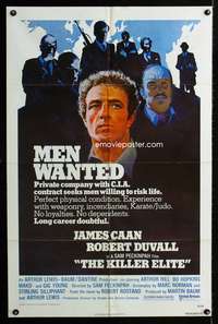 h439 KILLER ELITE one-sheet movie poster '75 James Caan, Robert Duvall, Sam Peckinpah