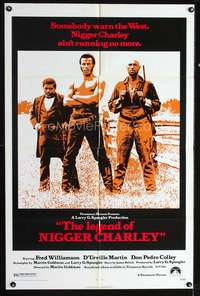 h449 LEGEND OF NIGGER CHARLEY one-sheet movie poster '72 Fred Williamson, Slave to Outlaw!