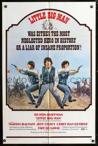 h455 LITTLE BIG MAN one-sheet movie poster '71 Dustin Hoffman, Arthur Penn