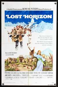 h462 LOST HORIZON style E one-sheet movie poster '72 Ross Hunter, Shangri-la!
