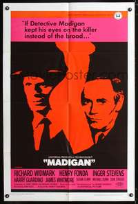 h470 MADIGAN one-sheet movie poster '68 detectives Richard Widmark & Henry Fonda!