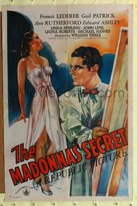 h471 MADONNA'S SECRET one-sheet movie poster '46 Gail Patrick in sexy outfit, Francis Lederer