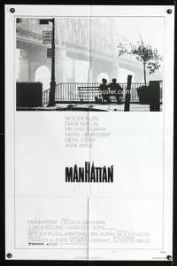 h487 MANHATTAN style B one-sheet movie poster '79 Woody Allen, Mariel Hemingway, New York