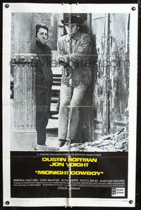 h497 MIDNIGHT COWBOY int'l one-sheet movie poster '69 Dustin Hoffman, Jon Voight