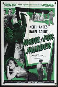 h500 MODEL FOR MURDER one-sheet movie poster '59 a glamorous model meets MURDER!