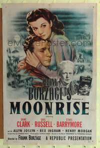 h505 MOONRISE one-sheet movie poster '48 Gail Russell, Dane Clark, Ethel Barrymore