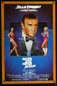 h520 NEVER SAY NEVER AGAIN 1sh movie poster '83 Sean Connery is James Bond by R. Dorero
