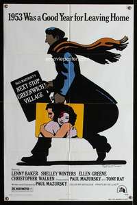 h528 NEXT STOP GREENWICH VILLAGE one-sheet movie poster '76 Lenny Baker, Milton Glazer art!