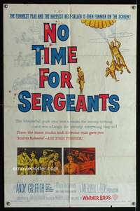 h538 NO TIME FOR SERGEANTS one-sheet movie poster '58 Andy Griffith