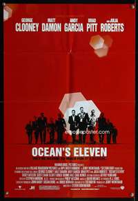 h550 OCEAN'S 11 DS one-sheet poster '01 Steven Soderbergh, George Clooney, Matt Damon, Brad Pitt