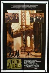 h555 ONCE UPON A TIME IN AMERICA int'l one-sheet '84 Sergio Leone, Robert De Niro, James Woods