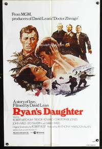h596 RYAN'S DAUGHTER R80 one-sheet movie poster R80 David Lean, Sarah Miles, Howard Terpning art!