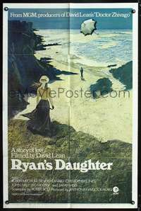 h597 RYAN'S DAUGHTER style A pre-Awards one-sheet movie poster '70 David Lean, Sarah Miles by Lesset