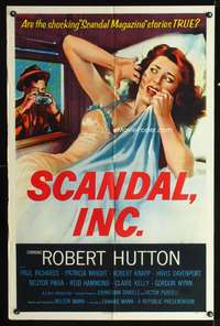 h600 SCANDAL INC. one-sheet movie poster '56 shocking magazine tabloids!