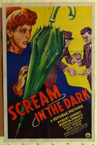 h605 SCREAM IN THE DARK one-sheet movie poster '43 The Morgue is Always Open!