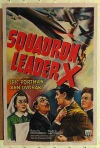 h622 SQUADRON LEADER X one-sheet movie poster '43 Emeric Pressburger, cool military fighter pilots!