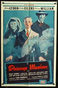 h629 STRANGE ILLUSION one-sheet movie poster '45 weird Edgar Ulmer sci-fi!