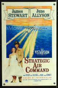h632 STRATEGIC AIR COMMAND one-sheet movie poster '55 pilot James Stewart, June Allyson