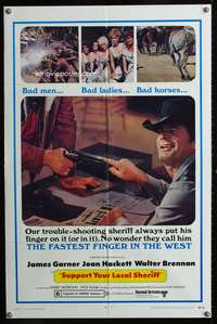 h651 SUPPORT YOUR LOCAL SHERIFF one-sheet movie poster '69 James Garner