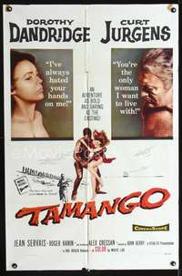 h664 TAMANGO one-sheet movie poster '59 Dorothy Dandridge, Curt Jurgens