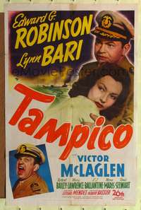 h666 TAMPICO one-sheet movie poster '44 Edward G. Robinson, Lynn Bari, Victor McLaglen