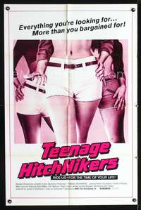 h674 TEENAGE HITCH HIKERS one-sheet movie poster '74 more than you bargained for!