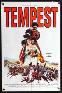h676 TEMPEST one-sheet movie poster '59 Van Heflin, Silvana Mangano