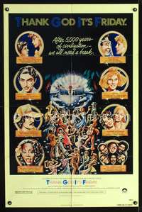 h682 THANK GOD IT'S FRIDAY one-sheet movie poster '78 Donna Summer, Michael Kanarek & Terry Lamk art