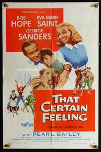 h683 THAT CERTAIN FEELING one-sheet movie poster '56 Bob Hope, Eva Marie Saint, George Sanders