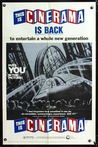h691 THIS IS CINERAMA one-sheet movie poster R73 cool rollercoaster image!