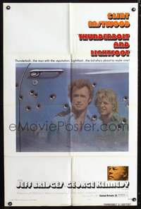 h702 THUNDERBOLT & LIGHTFOOT style B one-sheet movie poster '74 Clint Eastwood, Jeff Bridges
