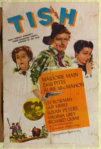 h710 TISH one-sheet movie poster '42 Marjorie Main, Zasu Pitts, Aline MacMahon