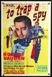 h712 TO TRAP A SPY one-sheet movie poster '66 Robert Vaughn, Man from UNCLE