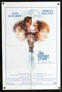 h739 TURNING POINT one-sheet movie poster '77 Shirley MacLaine, Anne Bancroft, by John Alvin
