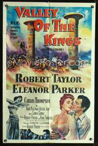 h771 VALLEY OF THE KINGS one-sheet movie poster '54 Robert Taylor, Eleanor Parker
