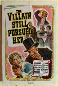 h777 VILLAIN STILL PURSUED HER one-sheet movie poster '40 Hugh Herbert, Anita Louise