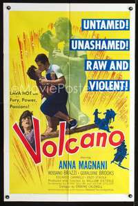 h780 VOLCANO one-sheet movie poster '53 Anna Magnani, Rossano Brazzi