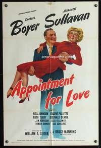 m039 APPOINTMENT FOR LOVE one-sheet movie poster '41 Charles Boyer, Margaret Sullavan