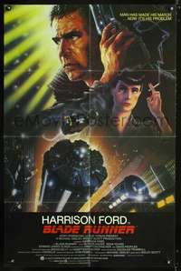 m060 BLADE RUNNER int'l one-sheet movie poster '82 Harrison Ford, Ridley Scott, John Alvin art!