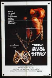 m087 BRING ME THE HEAD OF ALFREDO GARCIA one-sheet movie poster '74 Warren Oates, Sam Peckinpah