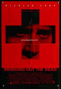 m088 BRINGING OUT THE DEAD DS advance one-sheet poster '99 paramedic Nicolas Cage, Martin Scorsese