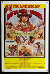 m097 BUFFALO BILL & THE INDIANS one-sheet movie poster '76 art of Paul Newman by Willardson!