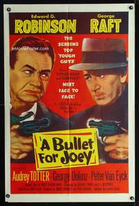 m101 BULLET FOR JOEY one-sheet movie poster '55 George Raft, Edward G. Robinson, film noir!