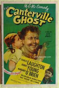 m110 CANTERVILLE GHOST one-sheet movie poster '44 Charles Laughton, Robert Young, Margaret O'Brien