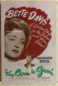 m131 CORN IS GREEN one-sheet movie poster '45 Bette Davis, Irving Rapper