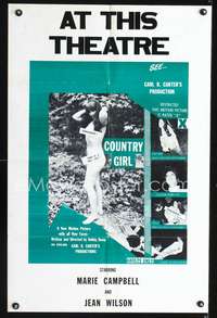 m132 COUNTRY GIRL movie poster '68 sexy Marie Campbell, this is a no-no!